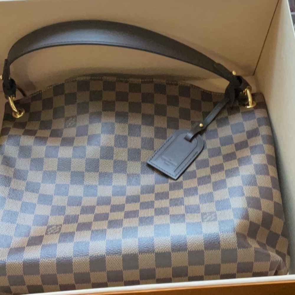 Louis Vuitton Brown and Black Shoulder Bag PM